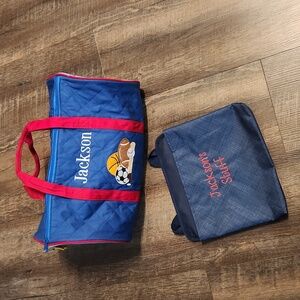 Jackson duffle bag and paper holder